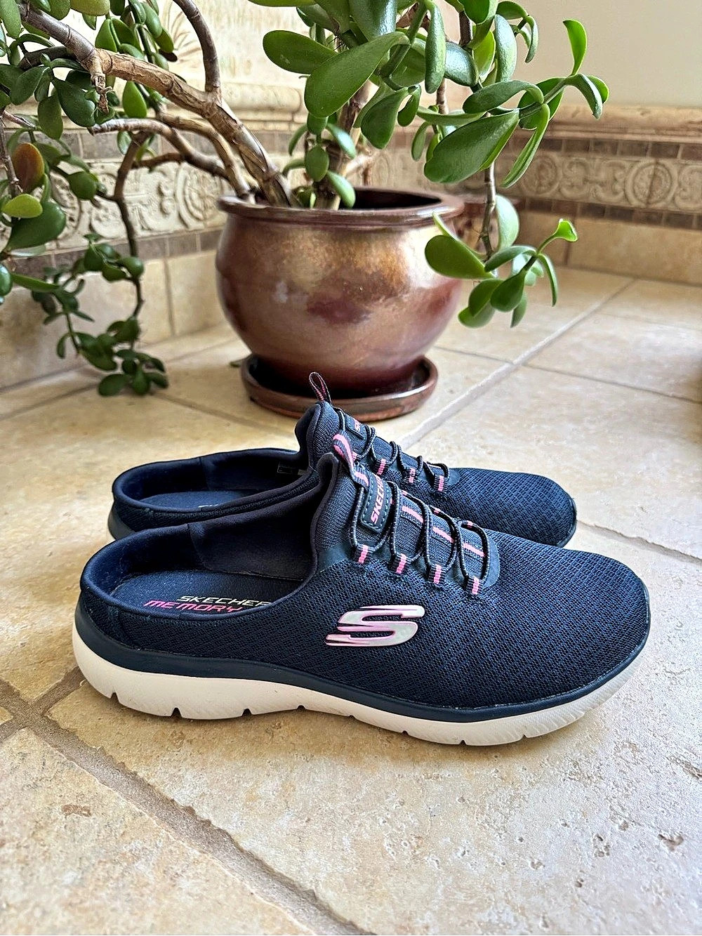 Skechers Summits - Quick Getaway Women's Blue & Pink Sneakers